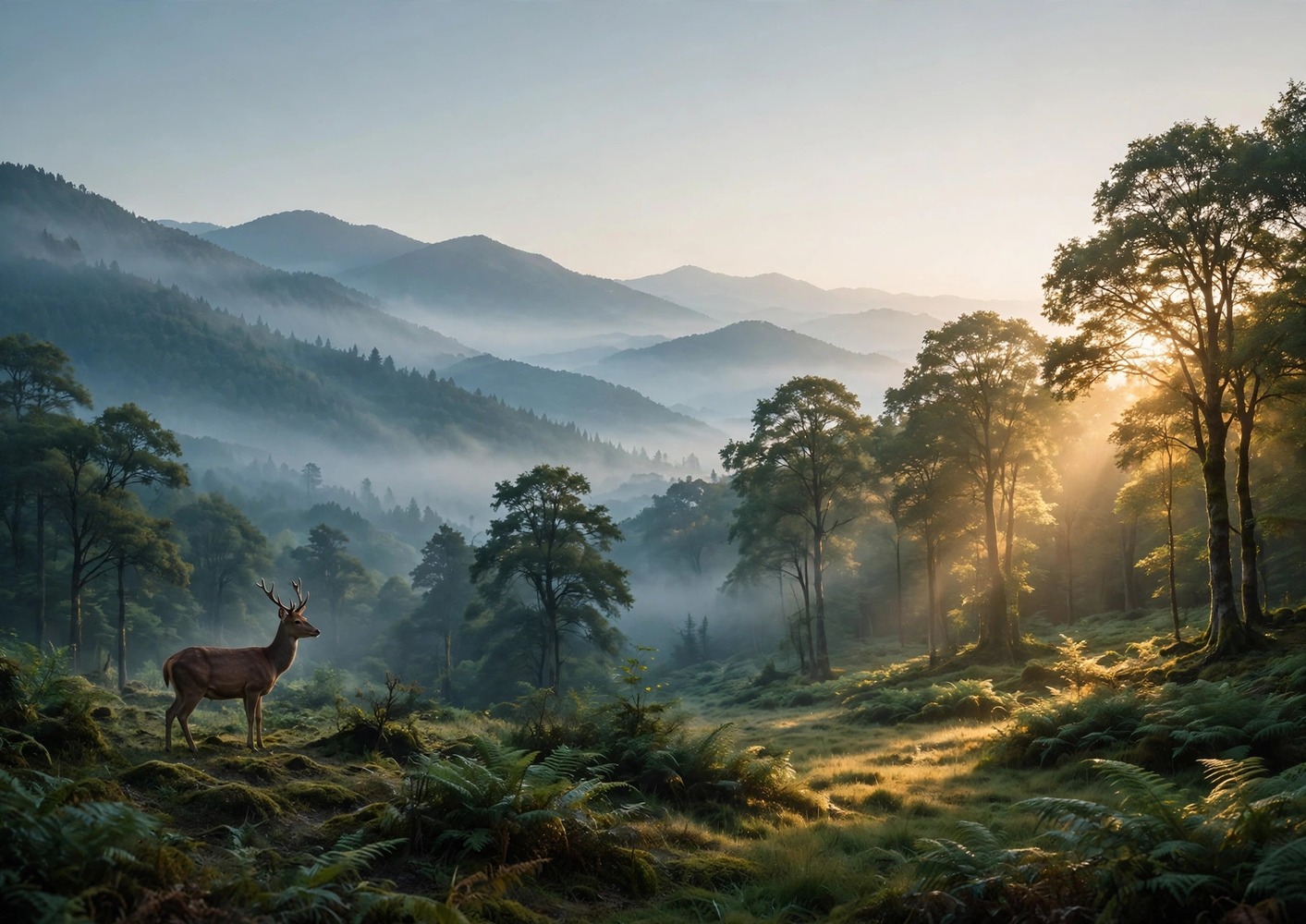 Deer Forest Dawn inner display