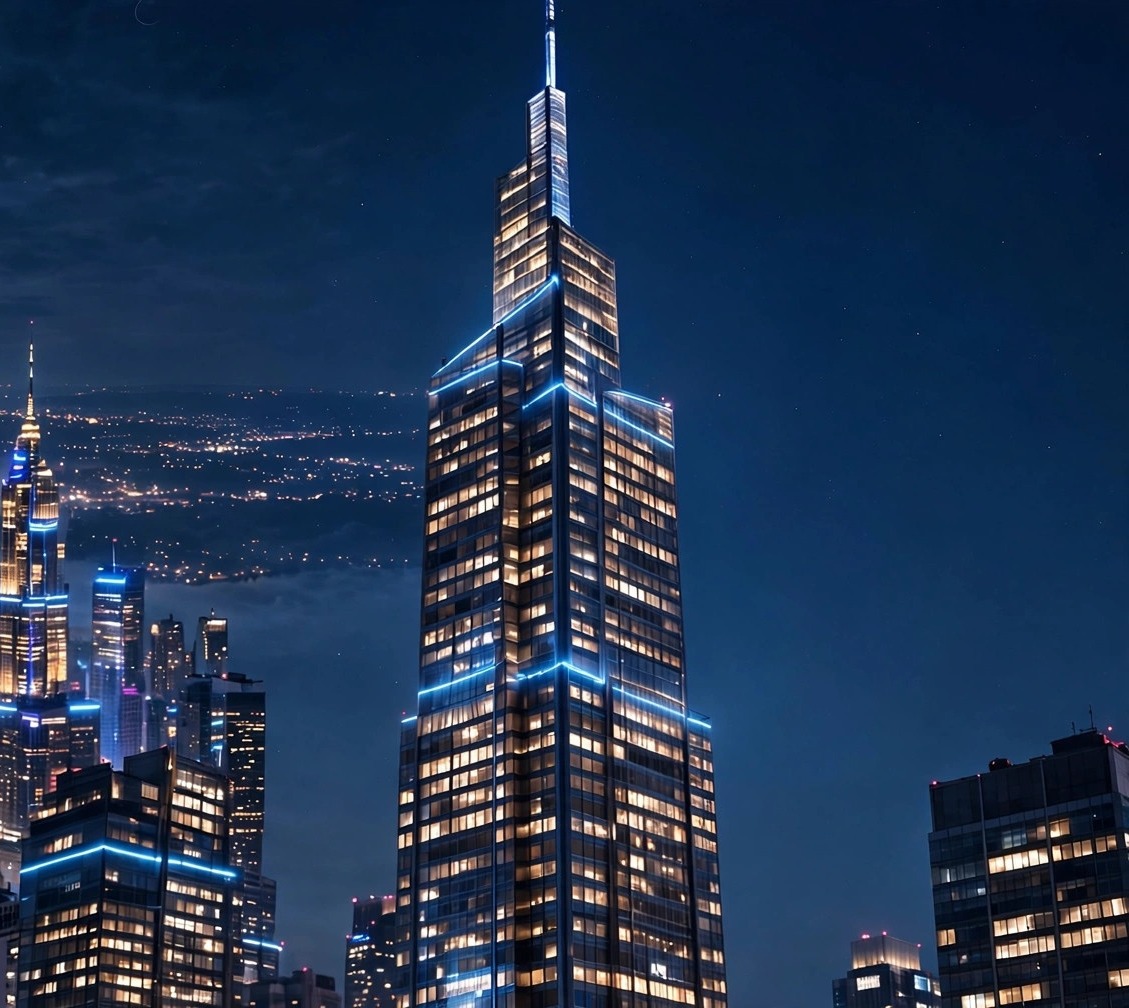 Skyline Tower Lights cover wallpaper